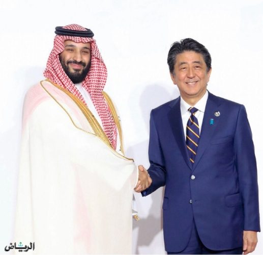 سمو ولي العهد يلتقي رئيس وزراء اليابان ويعقدان جلسة مباحثات رسمية