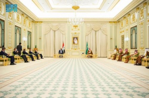 سمو ولي العهد ورئيس الوزراء العراقي يعقدان جلسة مباحثات رسمية .. وصدور بيان مشترك